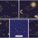 دانلود پترن و تصاویر آسمانی Celestial Patterns & Illustrations