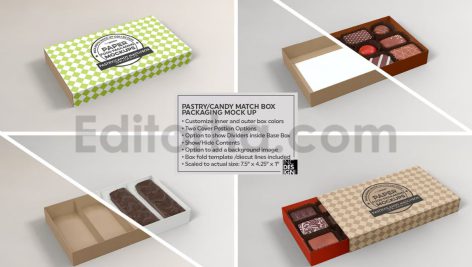 دانلود پک ۸ تایی موکاپ بسته‌بندی جعبه کاغذی غذا Paper Food Box Packaging Mockups Vol. 08