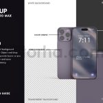 دانلود پک موکاپ آیفون ۱۴ پرومکس IPhone 14 Pro Max Mockup Set