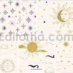 دانلود پترن و تصاویر آسمانی Celestial Patterns & Illustrations