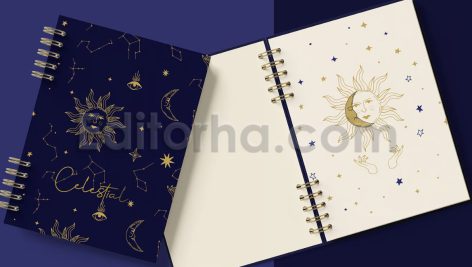 دانلود پترن و تصاویر آسمانی Celestial Patterns & Illustrations