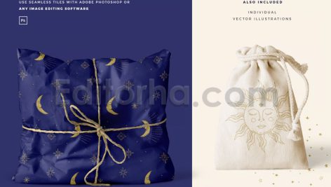 دانلود پترن و تصاویر آسمانی Celestial Patterns & Illustrations
