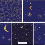 دانلود پترن و تصاویر آسمانی Celestial Patterns & Illustrations