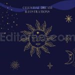 دانلود پترن و تصاویر آسمانی Celestial Patterns & Illustrations