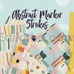 دانلود پترن آبستره خطوط ماژیک نشانگر Abstract Marker Strokes Patterns