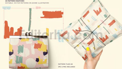دانلود پترن آبستره خطوط ماژیک نشانگر Abstract Marker Strokes Patterns