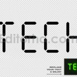دانلود فایل افکت نور سبز سه بعدی Futuristic 3D Green Light Tech Text Effect