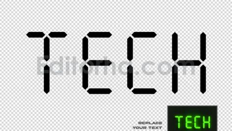 دانلود فایل افکت نور سبز سه بعدی Futuristic 3D Green Light Tech Text Effect