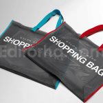 دانلود موکاپ کیسه خرید توری Mesh Nylon Shopping Tote Branding Mockup