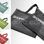 دانلود موکاپ کیسه خرید توری Mesh Nylon Shopping Tote Branding Mockup