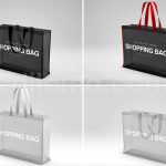 دانلود موکاپ کیسه خرید توری Mesh Nylon Shopping Tote Branding Mockup