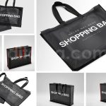 دانلود موکاپ کیسه خرید توری Mesh Nylon Shopping Tote Branding Mockup