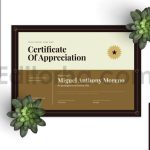 دانلود فایل لایه باز سرتیفیکیت وینتیج با تم قهوه ای Vintage Brown – Certificate