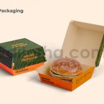 دانلود موکاپ جعبه بسته بندی برگر Burger Box Mockup