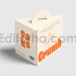 دانلود موکاپ جعبه کیک اسلایسی Cake Box Mockup