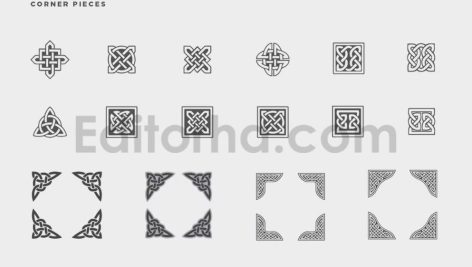 مجموعه وکتور پترن های سلتیک Celtic patterns vector bundle
