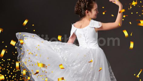 دانلود مجموعه ۴۵ عددی اورلی تکه های کاغذ رنگی طلایی جشن Golden Confetti Photoshop Overlays, Glitter