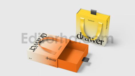 دانلود موکاپ جعبه کشویی Drawer Box Mockup