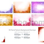 دانلود مجموعه ۳۵ عددی بک گراند اورلی گلدار Floral Texture Background Overlays
