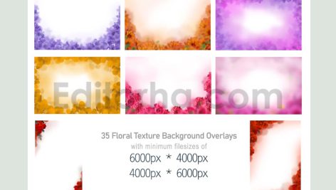 دانلود مجموعه ۳۵ عددی بک گراند اورلی گلدار Floral Texture Background Overlays