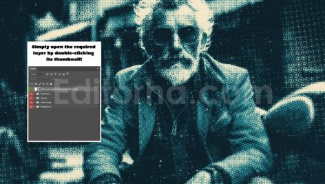 دانلود فایل لایه باز استایل فتوشاپی افکت هافتون بلور