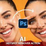 دانلود اکشن فتوشاپ روتوش پوست Hotspot remover AI Photoshop Skin retouch action