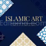 دانلود مجموعه پترن وکتوری اسلیمی Islamic Art Vector Patterns