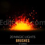 دانلود براش فتوشاپ نور جادویی Magic light photoshop brushes