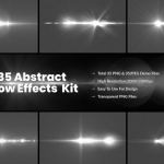 مجموعه ۳۵ تایی لنز سفارشی فلر افکت نور Custom Light Glow Effect & Lens Flare kit