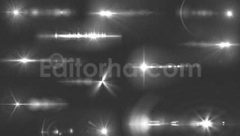 مجموعه ۳۵ تایی لنز سفارشی فلر افکت نور Custom Light Glow Effect & Lens Flare kit
