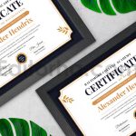 دانلود فایل لایه باز سرتیفیکیت با طرح طبیعت Nature Prophet Certificate