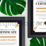 دانلود فایل لایه باز سرتیفیکیت با طرح طبیعت Nature Prophet Certificate