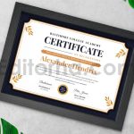 دانلود فایل لایه باز سرتیفیکیت با طرح طبیعت Nature Prophet Certificate