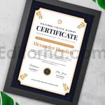 دانلود فایل لایه باز سرتیفیکیت با طرح طبیعت Nature Prophet Certificate