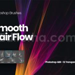دانلود براش فتوشاپ حالت طبیعی مو Smooth Hair Flow Photoshop Brushes