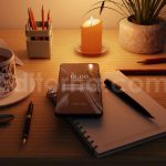 دانلود موکاپ گوشی هوشمند با میز کار و قهوه Smartphone Mockup with Stationery Coffee