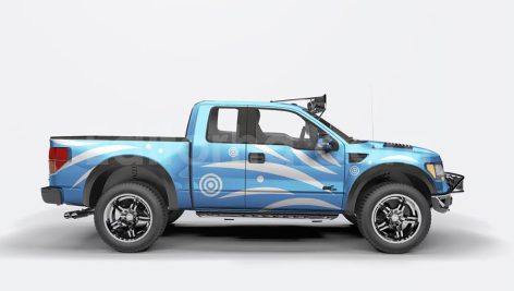 دانلود موکاپ کامیون کویرنوردی Pick Up Truck Mock-Up