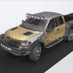 دانلود موکاپ کامیون کویرنوردی Pick Up Truck Mock-Up