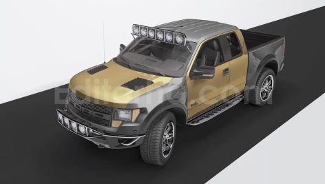 دانلود موکاپ کامیون کویرنوردی Pick Up Truck Mock-Up