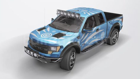 دانلود موکاپ کامیون کویرنوردی Pick Up Truck Mock-Up