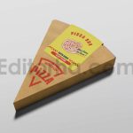 دانلود موکاپ جعبه اسلایسی پیتزا Pizza Slice Box Mockup