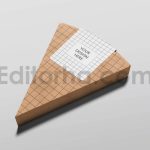 دانلود موکاپ جعبه اسلایسی پیتزا Pizza Slice Box Mockup