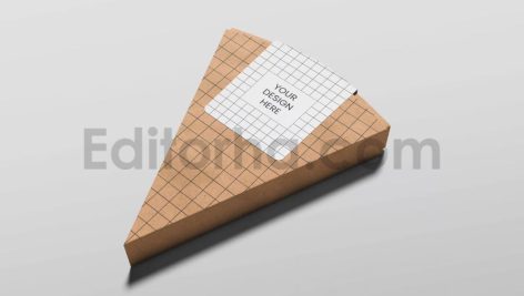 دانلود موکاپ جعبه اسلایسی پیتزا Pizza Slice Box Mockup