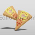دانلود موکاپ جعبه اسلایسی پیتزا Pizza Slice Box Mockup