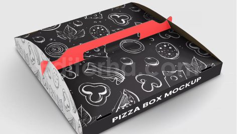 دانلود موکاپ بسته بندی جعبه پیتزا Packaging Mockup Pizza