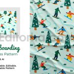 دانلود پترن اسنوبرد Snowboarding Pattern