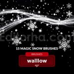 دانلود براش فتوشاپ نور برفی جادویی Magic snow light photoshop