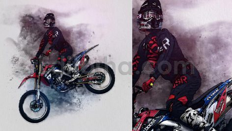 دانلود افکت عکس لکه‌های آبرنگی پاشیده شده Splatter Watercolor Photo Effect