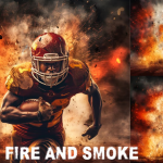 دانلود مجموعه ۵ عددی بک گراند ورزشی دود و انفجار Sports backgrounds: Fire smoke and explosion