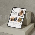 دانلود موکاپ مینیمالیست تبلت Minimalist Tablet Display Mockup